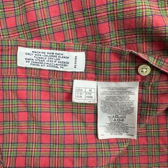 Brooks Brothers Men’s Flannel Shirt Medium Slim Fit - Picture 3 of 8